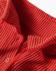 Corded Knit Half-Button Collared Top