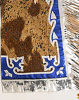 Hilason Bull Riding Light Natural Hair On Leather Rodeo Chaps