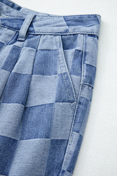 Checkered jeans