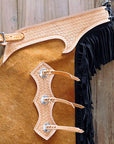 Hilason Child Pro Rodeo Bronc Bull-Riding Hair On Leather Chinks Chaps Tan