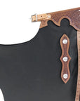 Hilason Western Bull Riding Chinks Chaps Adult Pro Rodeo Bronc Leather Black