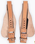 Hilason Leather Youth Saddle Replacement Fender Pair With Hobble Straps