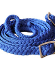 1" X 8Ft Hilason Braided Poly Barrel Horse Racing Reins Flat Grip Knots