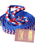 1" X 8Ft Hilason Braided Poly Barrel Horse Racing Reins Flat Grip Knots