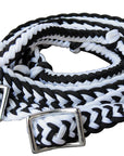 1" X 8Ft Hilason Braided Poly Barrel Horse Racing Reins Flat Grip Knots