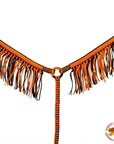 Horse Breast Collar Flat Braided Paracord With Fringes By Hilason