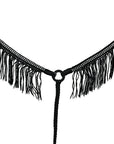 Hilason Horse Flat Braided Paracord Crystal Fringes Breast Collar