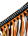 Hilason Horse Flat Braided Paracord Crystal Fringes Breast Collar