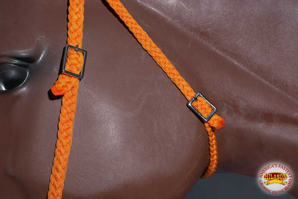 Horse Bridle Headstall Flat Braided Paracord By Hilason