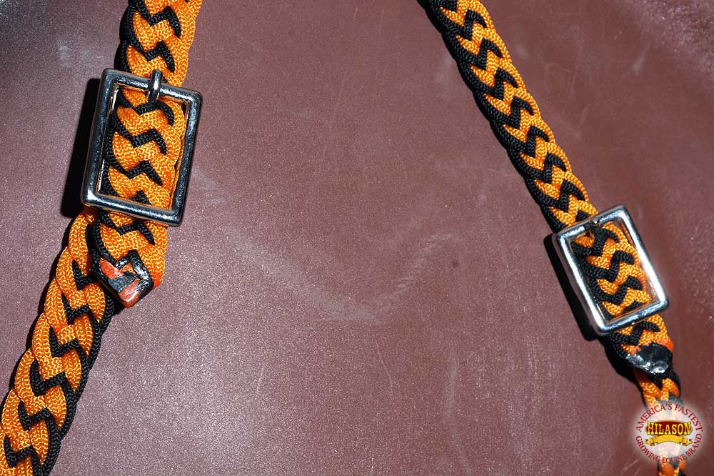 Horse Bridle Headstall Flat Braided Paracord By Hilason
