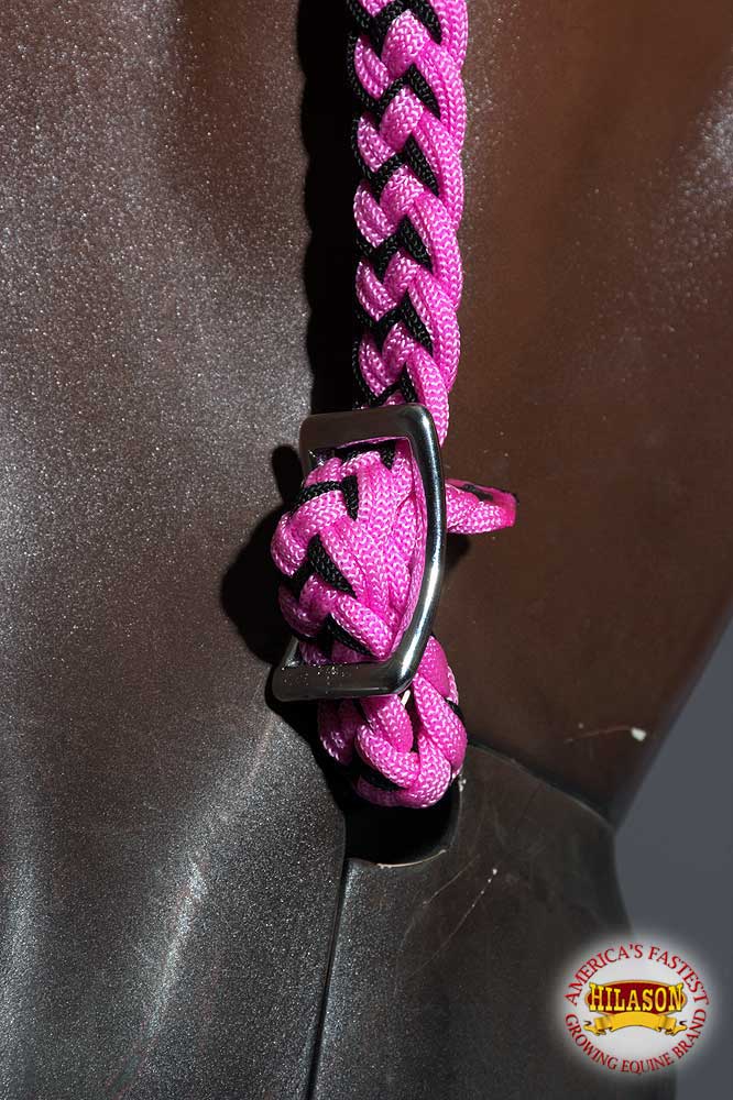 Black Horse Bridle Headstall Flat Braided Paracord By Hilason