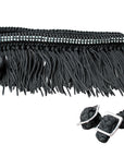 1" X 8Ft Hilason Braided Barrel Horse Racing Reins Knots Fringe Crystal