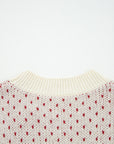Kinley Pattern Lantern Sleeve Sweater