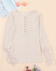 Denver Lace Hem Sleeve Top