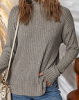 Amira High Knitted Pullover Top