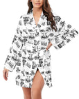 Baha Ranch Cowboy Print Western Satin Robe