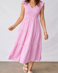 Treasure Flare Tiered Midi Dress