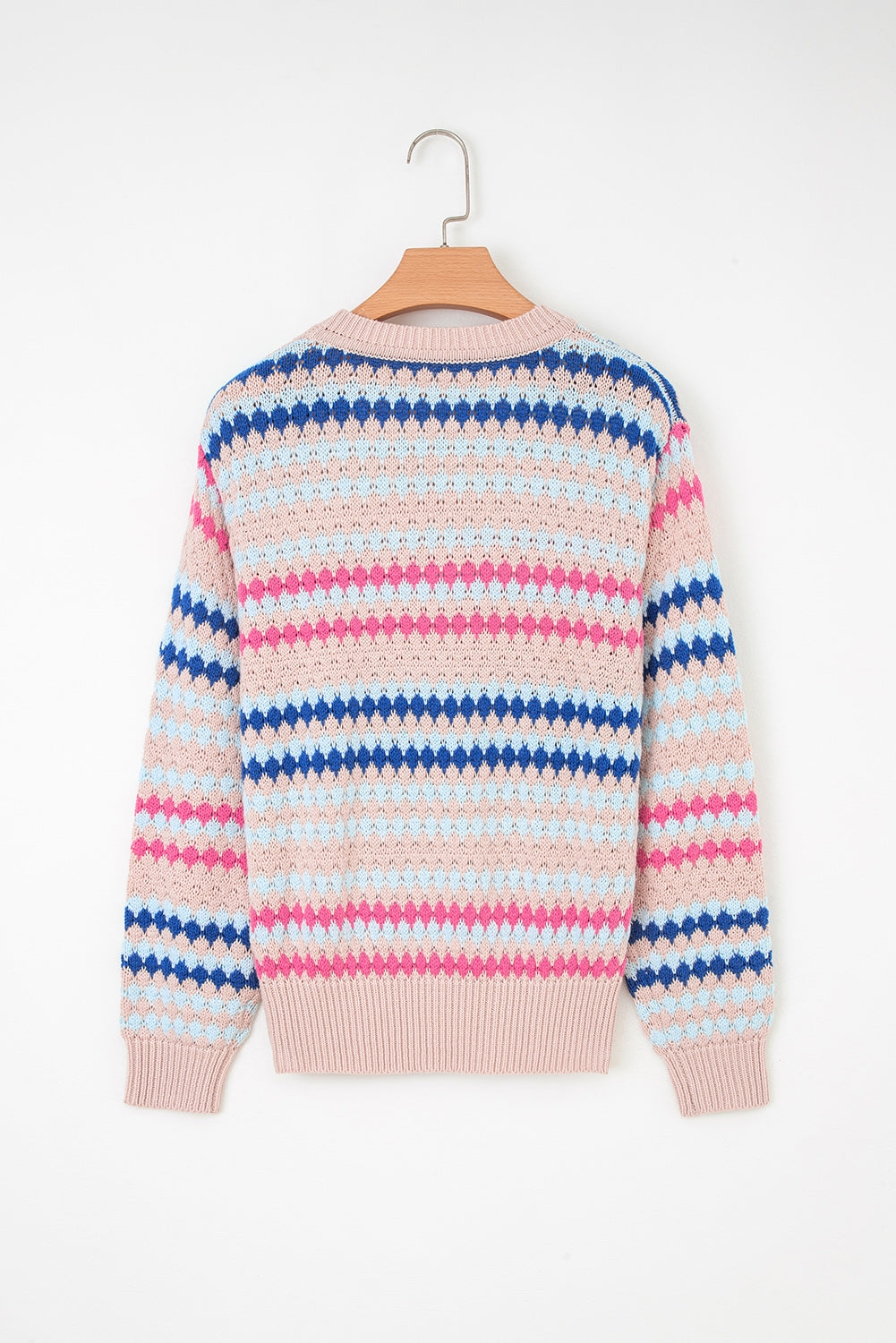 Amelia Patterned Drop Shoulder Sweater
