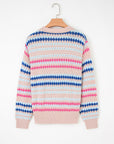 Amelia Patterned Drop Shoulder Sweater