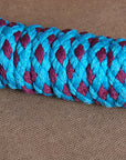 HILASON Horse Roping Lead Rope Riding Poly 1/4 In X 8 Ft Purple-Turquoise