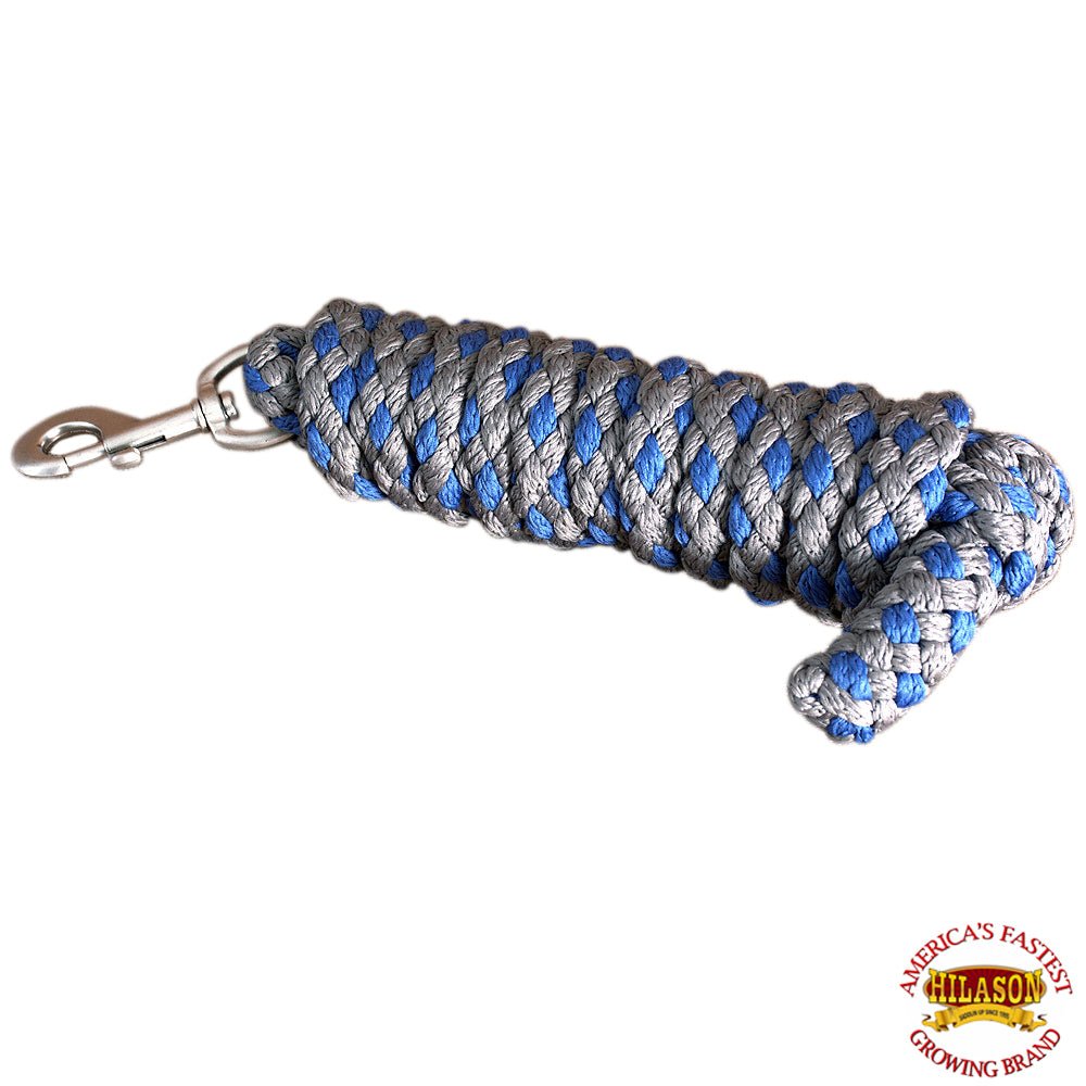 Horse Riding Poly Roping Lead Rope Fuchsia 1/4X 8 Ft Snaps Hilason