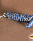 Horse Riding Poly Roping Lead Rope Fuchsia 1/4X 8 Ft Snaps Hilason
