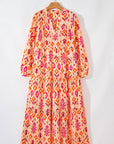 Marjorie Geometric Printed Maxi Dress