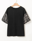 Aileen Floral Puff Sleeve Oversized Top