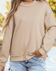 Leah Shoulder Reversible Mock Sweatshirt