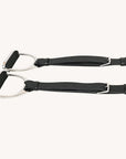 Horse Saddle Stirrups Hilason English Leather Pair Black W/ Hobble Strap