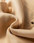 Solid Grommet V-Neck Drop Shoulder Sweatshirt