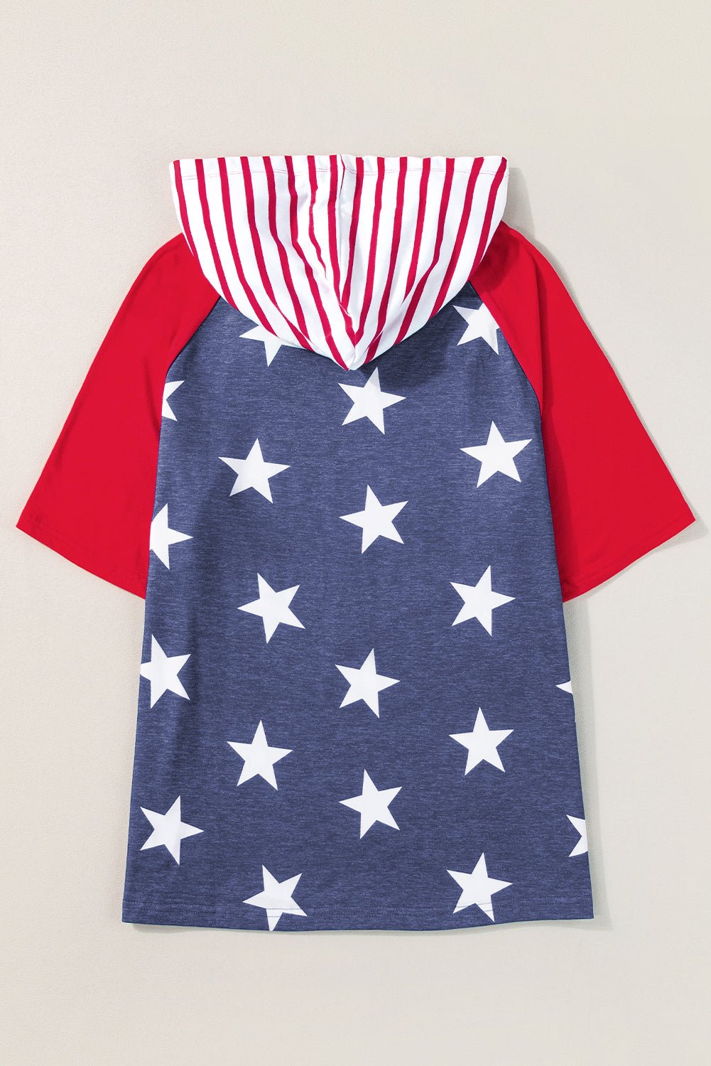 Americana Stars &amp; Stripes Drawstring Hooded T-Shirt