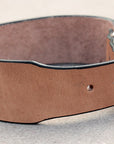 23 In Hilason Heavy Duty Handmade Genuine Leather Dog Collar Tan