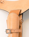 38 In Hilason Western Right Hand Gun Holster Rig 44/45 Cal Leather Cowboy