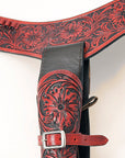 46 In Hilason Western Right Hand Gun Holster Rig 22 Cal Leather Cowboy