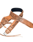52 In Hilason Western Right Hand Gun Holster Rig 38 Cal Leather Cowboy