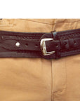 48 In Hilason Western Right Hand Gun Holster Rig 38 Cal Leather Cowboy