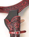 54 In Hilason Western Right Hand Gun Holster Rig 38 Cal Leather Cowboy