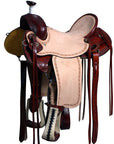 Western Horse Saddle American Leather Ranch Roping Trail Hilason Mahogany