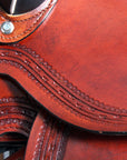 17 In Western Horse Wade Saddle American Leather Ranch Roping Mahogany