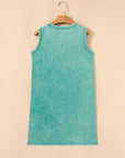 Mineral Wash Pocketed Tank Mini Dress