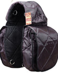 HILASON Western Horse Tack Saddle Bags 210D Nylon Black