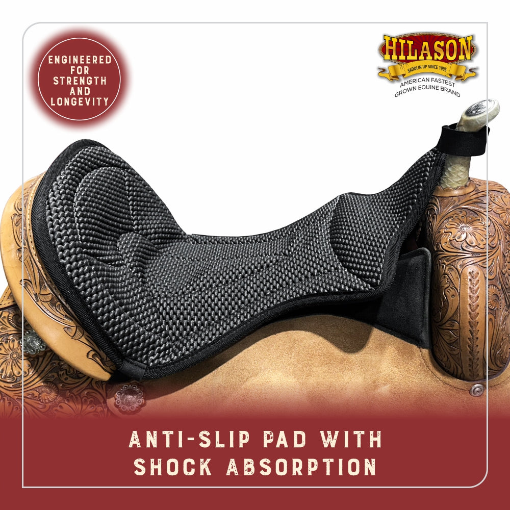 Hilason Anti Slip Cushion Grip Saddle Seat Cover With Cushion Raspberry