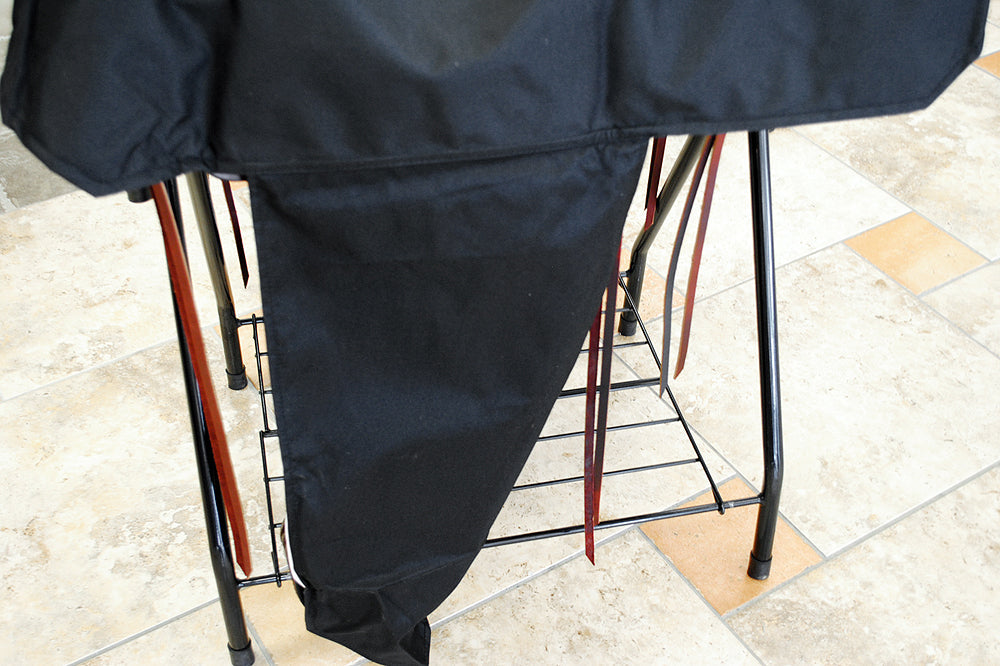 Hilason Black 600D Nylon Full Western Waterproof Saddle Cover Pvc Laminated Black
