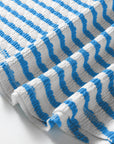Stripe Textured Patchwork Short Sleeve T-Shirt