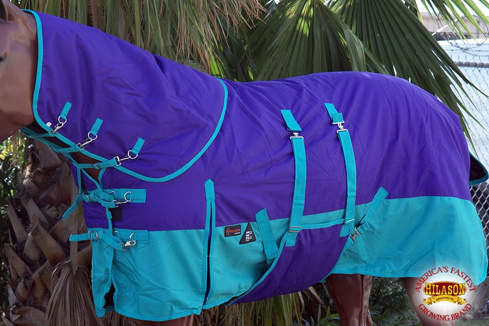 Hilason 1200D Waterproof Winter Horse Turnout Blanket Neck Cover Belly Wrap