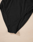 Colorblock Square Neckline One-Piece Swimsuit