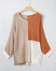 Zendaya Block Knit Loose Sweater