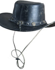 HILASON L M S XL Hand Made Split Antique Leather Crushable Hat 3 in Brim | Cowboy Cow Girl Hats Sun for Women & Men Fedora