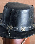 HILASON L M S XL Hand Made Split Antique Leather Crushable Hat 3 in Brim | Cowboy Cow Girl Hats Sun for Women & Men Fedora